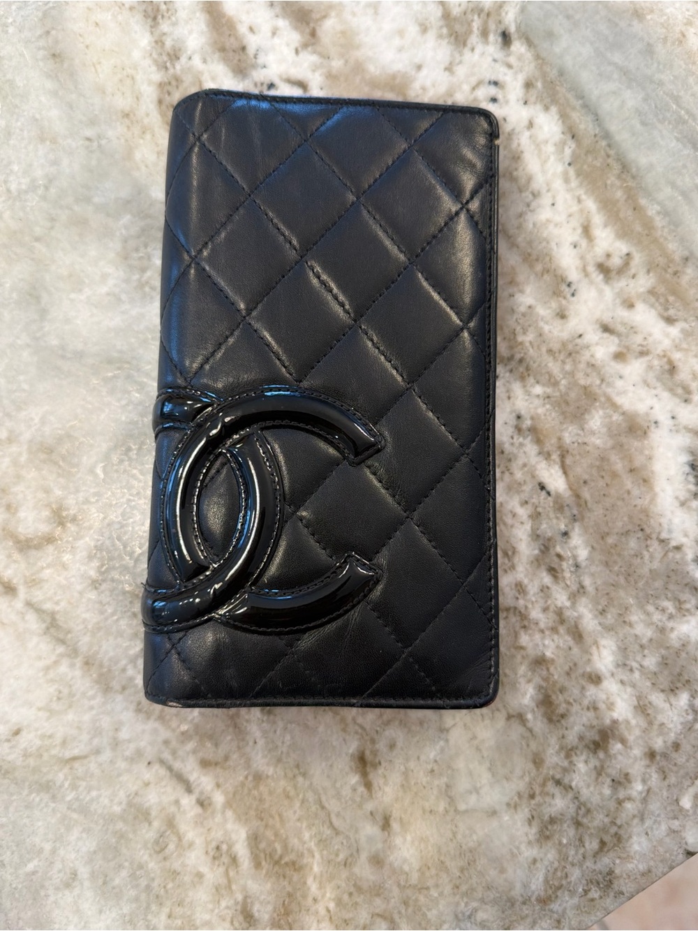 Chanel Cambon Quilted Leather Long Wallet